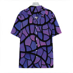 Purple Stained Glass Mosaic Print Hawaiian Shirt