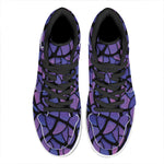 Purple Stained Glass Mosaic Print High Top Leather Sneakers