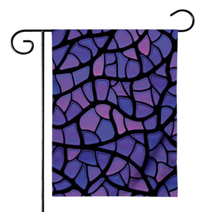 Purple Stained Glass Mosaic Print House Flag