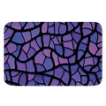 Purple Stained Glass Mosaic Print Indoor Door Mat