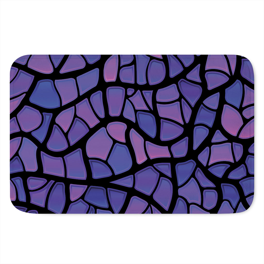 Purple Stained Glass Mosaic Print Indoor Door Mat