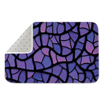 Purple Stained Glass Mosaic Print Indoor Door Mat