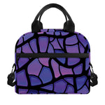 Purple Stained Glass Mosaic Print Insulated Lunch Bag