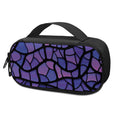 Purple Stained Glass Mosaic Print Portable Cooler Travel Case