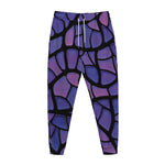 Purple Stained Glass Mosaic Print Jogger Pants