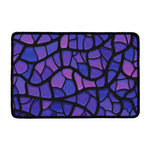 Purple Stained Glass Mosaic Print Kitchen Mat