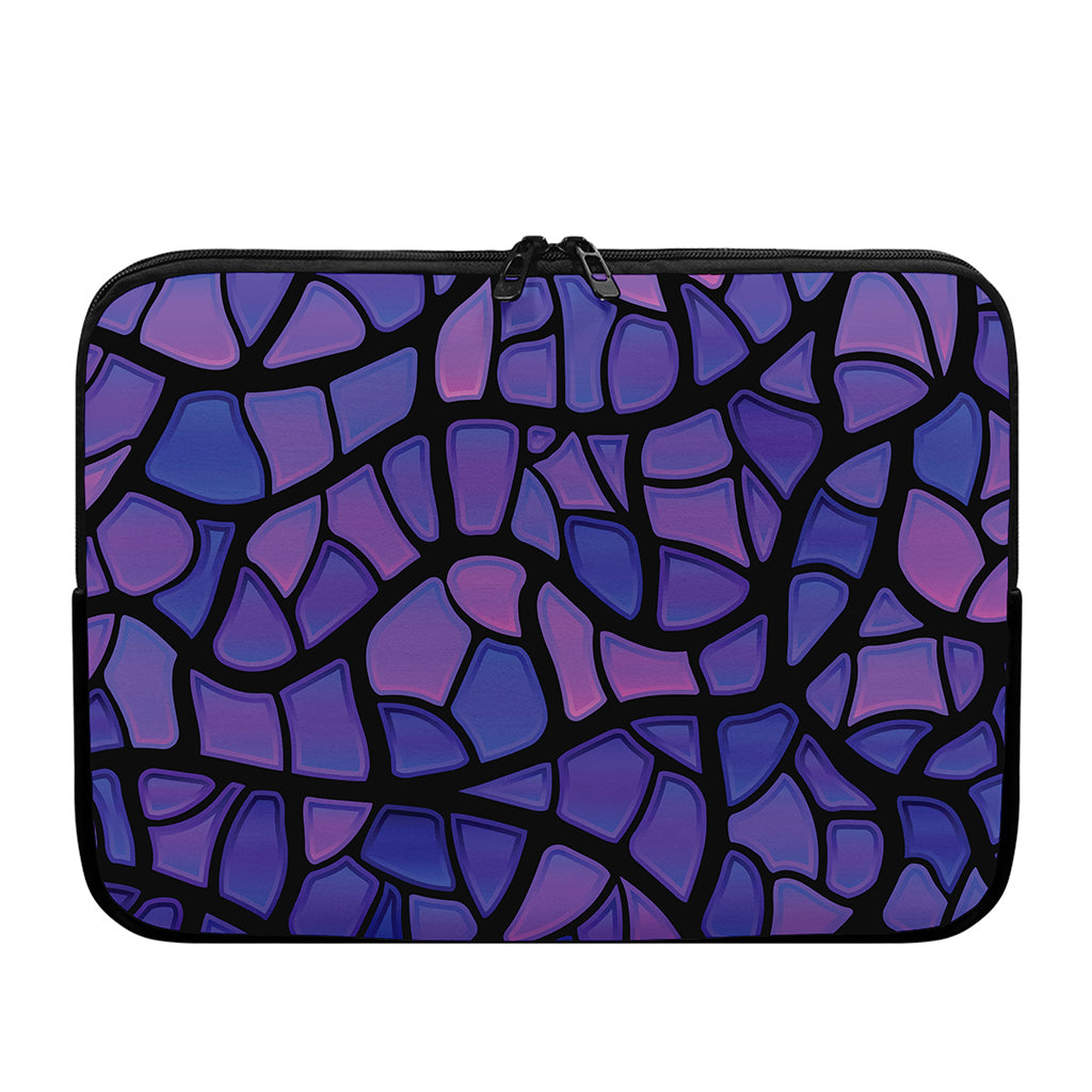 Purple Stained Glass Mosaic Print Laptop Sleeve