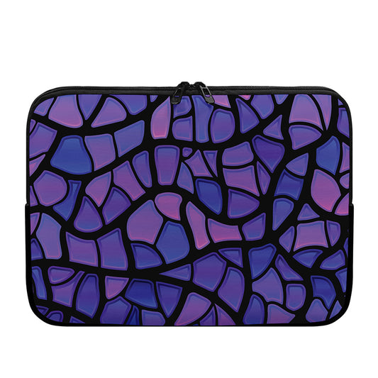 Purple Stained Glass Mosaic Print Laptop Sleeve