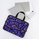 Purple Stained Glass Mosaic Print Laptop Sleeve With Handle