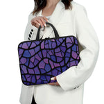 Purple Stained Glass Mosaic Print Laptop Sleeve With Handle
