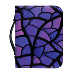 Purple Stained Glass Mosaic Print Leather Bible Cover