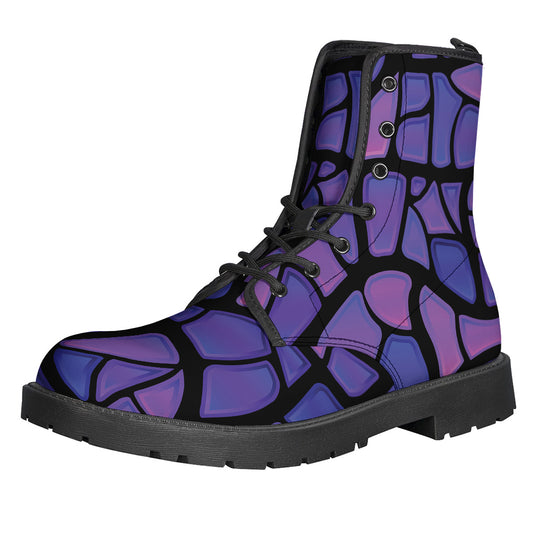Purple Stained Glass Mosaic Print Backpack