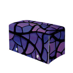 Purple Stained Glass Mosaic Print Leather Tissue Box Cover