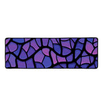 Purple Stained Glass Mosaic Print Long Kitchen Mat