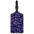 Purple Stained Glass Mosaic Print Luggage Tag