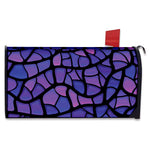 Purple Stained Glass Mosaic Print Mailbox Cover