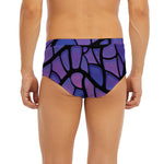Purple Stained Glass Mosaic Print Men's Briefs