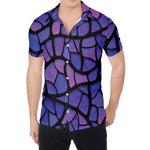 Purple Stained Glass Mosaic Print Men's Shirt