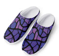 Purple Stained Glass Mosaic Print Mesh Casual Shoes