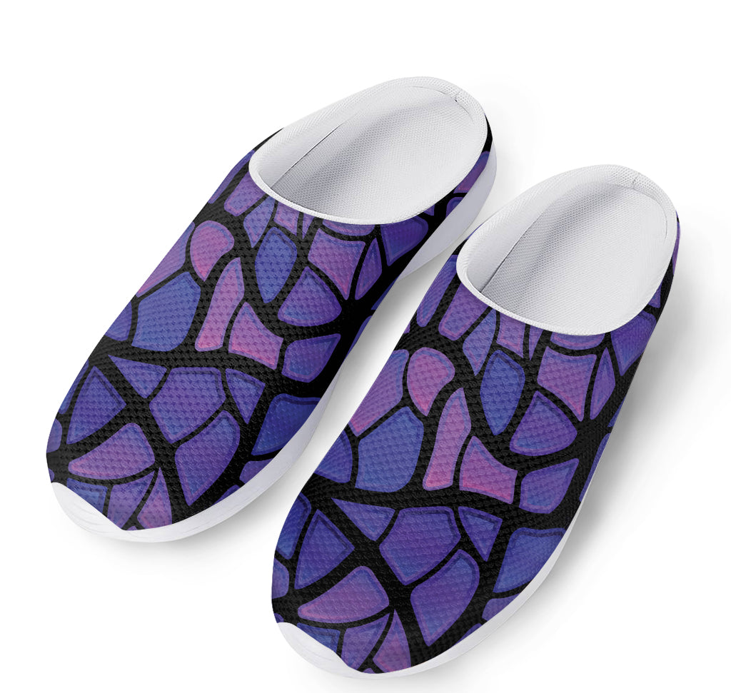 Purple Stained Glass Mosaic Print Mesh Casual Shoes