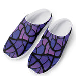 Purple Stained Glass Mosaic Print Mesh Casual Shoes
