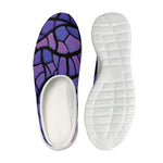 Purple Stained Glass Mosaic Print Mesh Casual Shoes