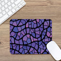 Purple Stained Glass Mosaic Print Mouse Pad