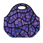 Purple Stained Glass Mosaic Print Neoprene Lunch Bag