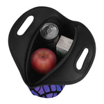 Purple Stained Glass Mosaic Print Neoprene Lunch Bag