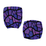 Purple Stained Glass Mosaic Print Office Chair Cover