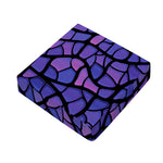 Purple Stained Glass Mosaic Print Outdoor Seat Cushion Cover