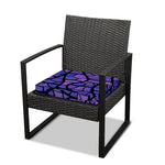 Purple Stained Glass Mosaic Print Outdoor Seat Cushion Cover