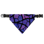 Purple Stained Glass Mosaic Print Over The Collar Dog Bandana