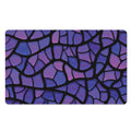 Purple Stained Glass Mosaic Print Polyester Doormat