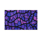 Purple Stained Glass Mosaic Print Polyester Flag