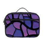 Purple Stained Glass Mosaic Print Portable Lunch Bag
