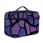 Purple Stained Glass Mosaic Print Portable Lunch Bag
