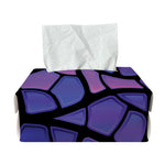 Purple Stained Glass Mosaic Print Rectangle Tissue Box Cover