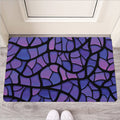 Purple Stained Glass Mosaic Print Rubber Doormat