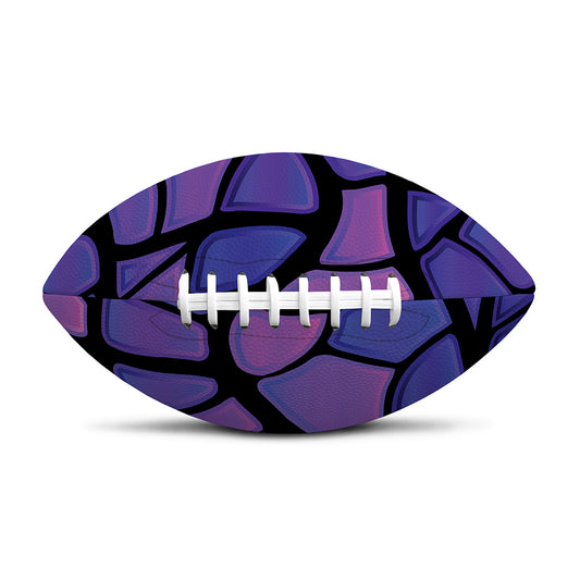 Purple Stained Glass Mosaic Print Rugby Ball