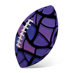 Purple Stained Glass Mosaic Print Rugby Ball