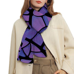 Purple Stained Glass Mosaic Print Scarf