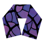 Purple Stained Glass Mosaic Print Scarf
