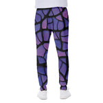 Purple Stained Glass Mosaic Print Scuba Joggers