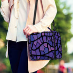 Purple Stained Glass Mosaic Print Shoulder Strap Bible Bag