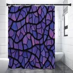 Purple Stained Glass Mosaic Print Shower Curtain