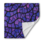 Purple Stained Glass Mosaic Print Silk Bandana