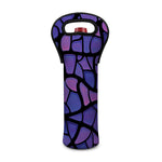 Purple Stained Glass Mosaic Print Single Neoprene Wine Tote