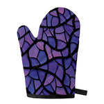 Purple Stained Glass Mosaic Print Single Oven Mitt