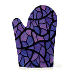 Purple Stained Glass Mosaic Print Single Oven Mitt